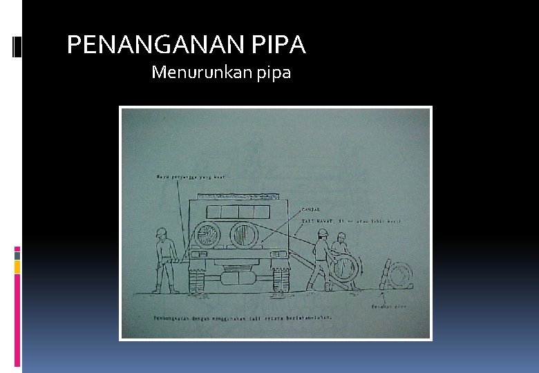 PENANGANAN PIPA Menurunkan pipa 