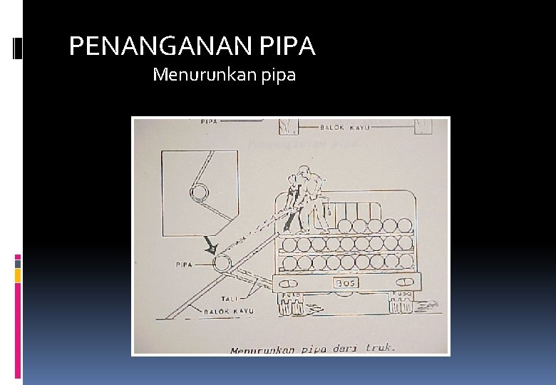 PENANGANAN PIPA Menurunkan pipa 