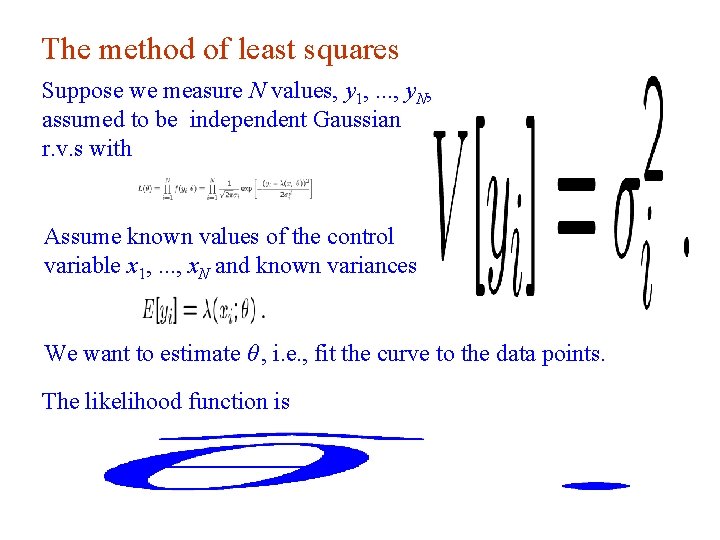 The method of least squares Suppose we measure N values, y 1, . .