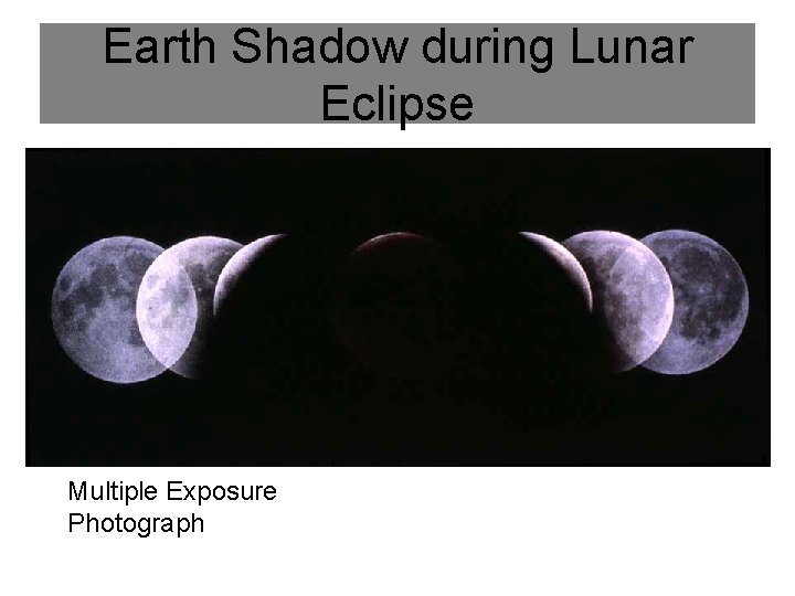 Earth Shadow during Lunar Eclipse Multiple Exposure Photograph 