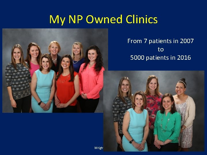 My NP Owned Clinics From 7 patients in 2007 to 5000 patients in 2016