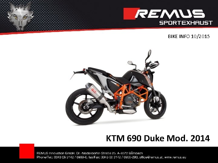 BIKE INFO 10/2015 KTM 690 Duke Mod. 2014 