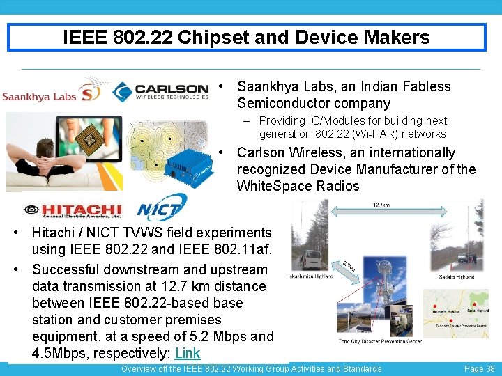 IEEE 802. 22 Chipset and Device Makers • Saankhya Labs, an Indian Fabless Semiconductor