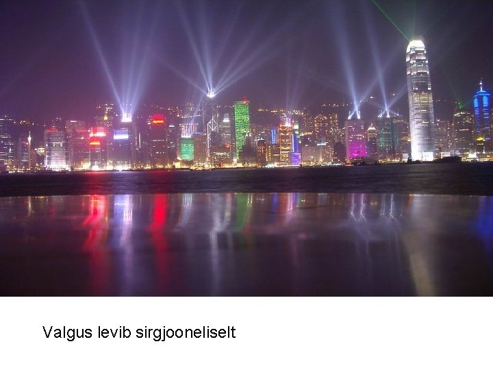 Valgus levib sirgjooneliselt 