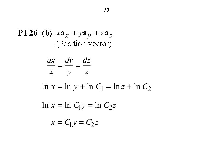 55 P 1. 26 (b) (Position vector) 