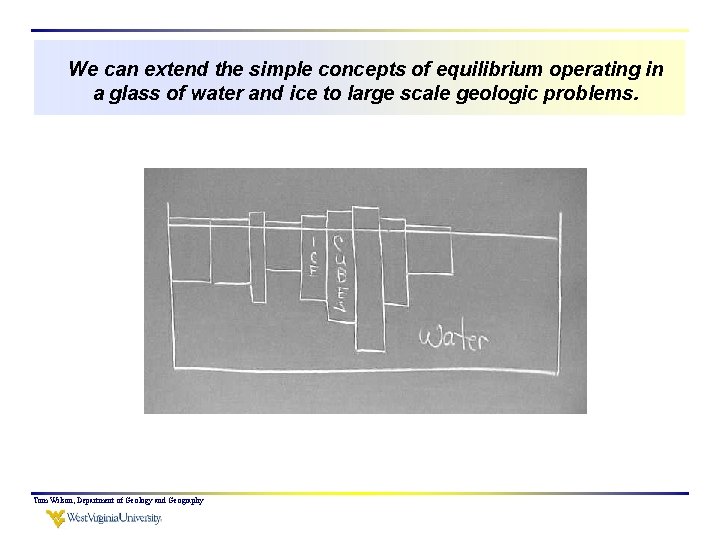 We can extend the simple concepts of equilibrium operating in a glass of water