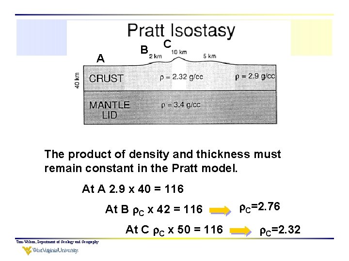 A B C The product of density and thickness must remain constant in the