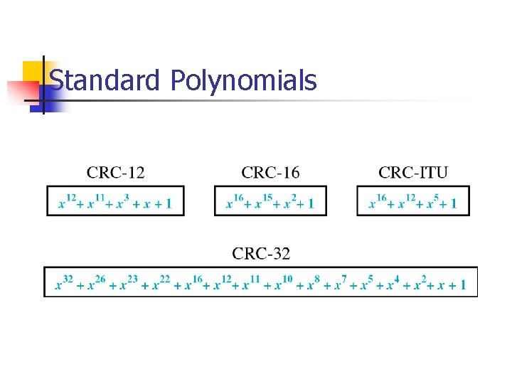 Standard Polynomials 