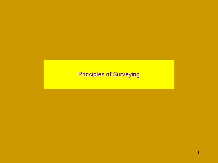 Principles of Surveying 1 