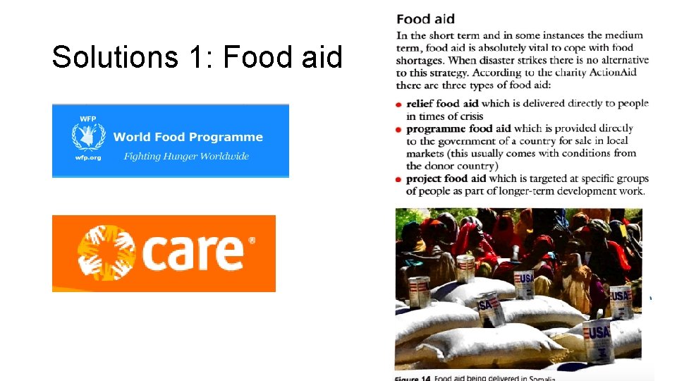 Solutions 1: Food aid 