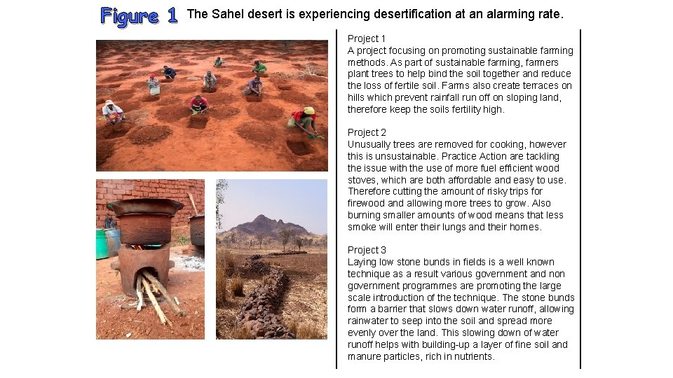 Figure 1 The Sahel desert is experiencing desertification at an alarming rate. Project 1