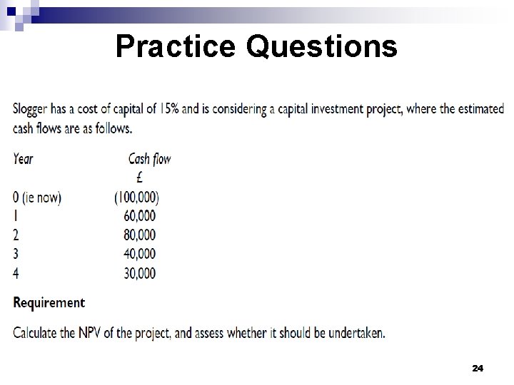 Practice Questions 24 Practice Questions 24