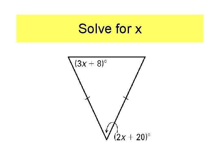 Solve for x 