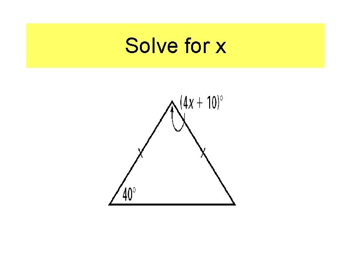 Solve for x 