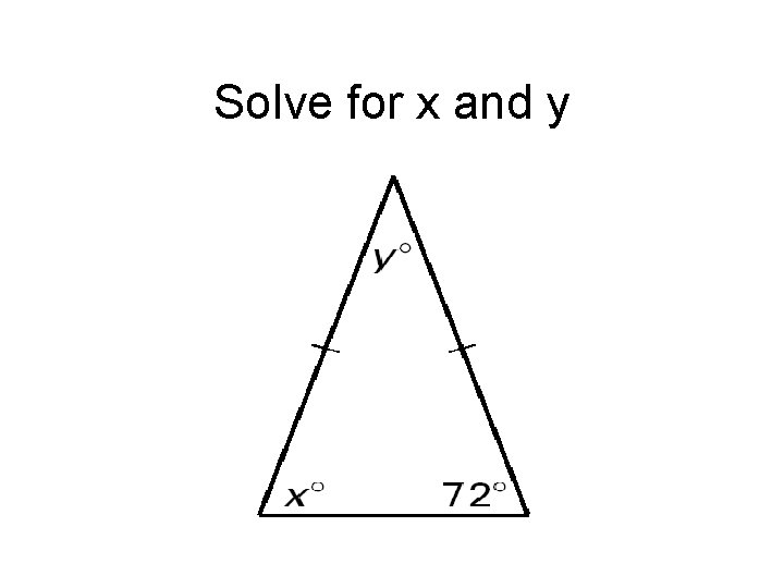 Solve for x and y 