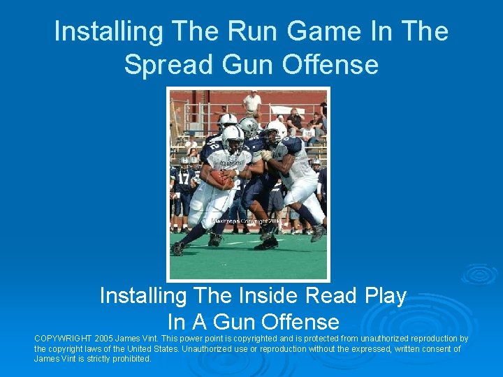 Installing The Run Game In The Spread Gun Offense Installing The Inside Read Play