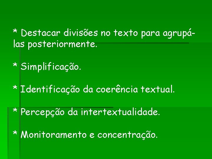 * Destacar divisões no texto para agrupálas posteriormente. * Simplificação. * Identificação da coerência * Destacar divisões no texto para agrupálas posteriormente. * Simplificação. * Identificação da coerência