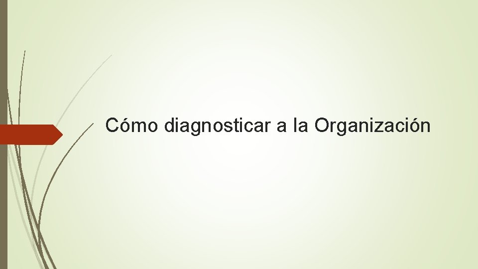 Cómo diagnosticar a la Organización 