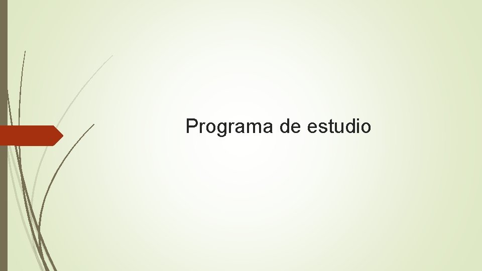 Programa de estudio 