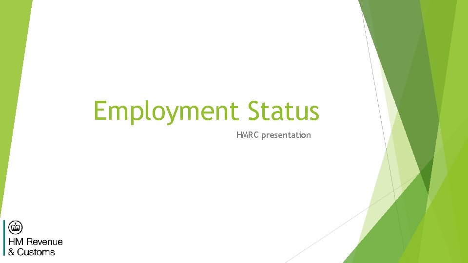Employment Status HMRC presentation 