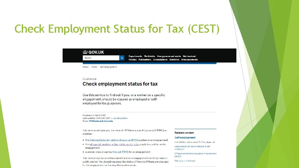 Check Employment Status for Tax (CEST) 