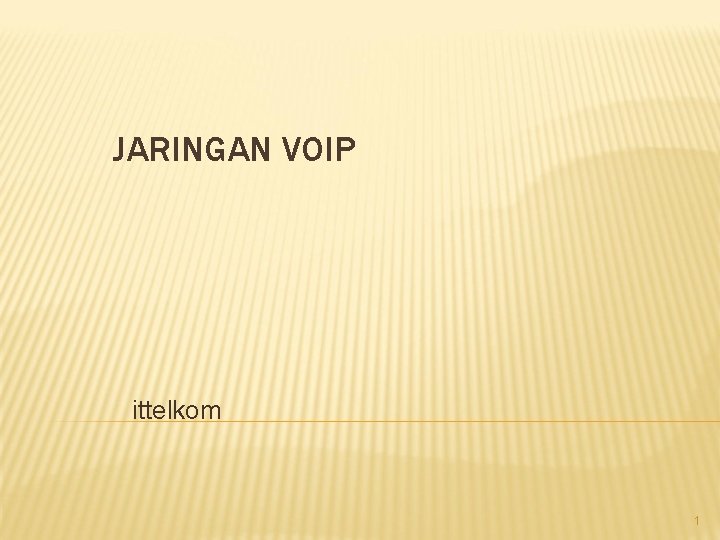 JARINGAN VOIP ittelkom 1 