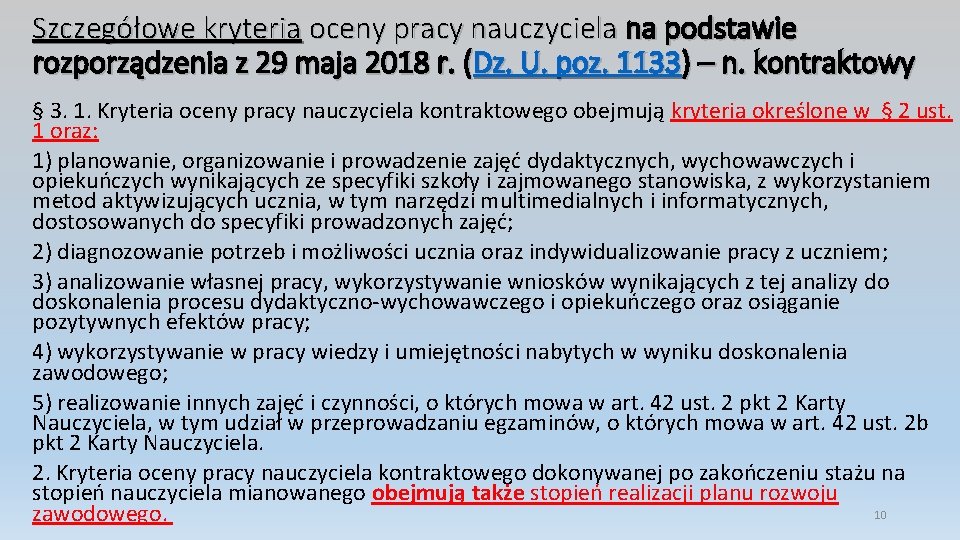 Szczegółowe kryteria oceny pracy nauczyciela na podstawie rozporządzenia z 29 maja 2018 r. (Dz.