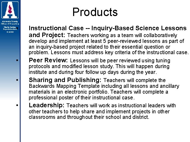 Products • Instructional Case -- Inquiry-Based Science Lessons and Project: Teachers working as a