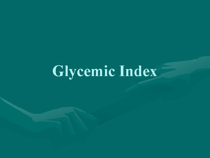 Glycemic Index 