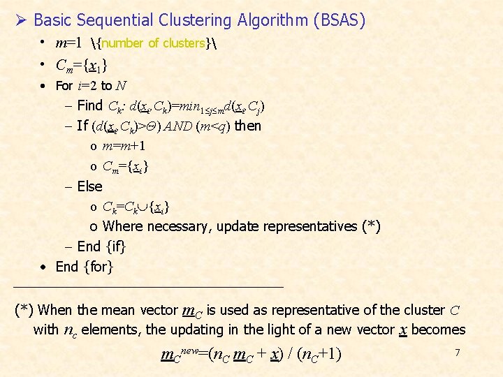 Clustering Algorithms V Number Of Possible Clusterings Let