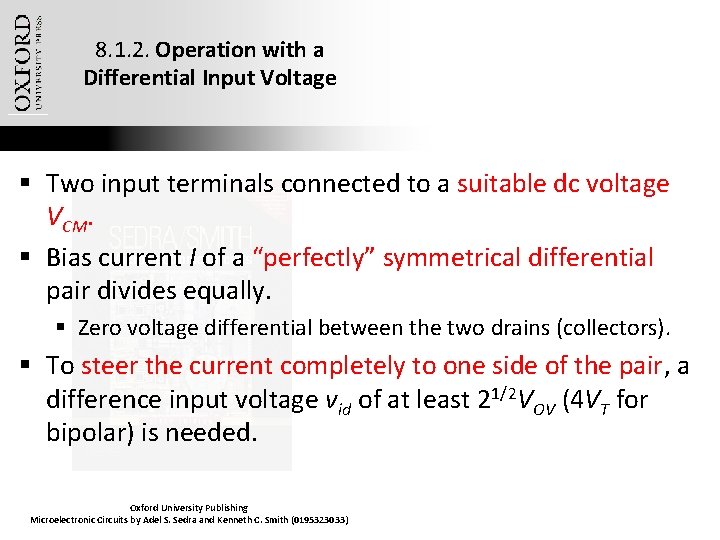 8. 1. 2. Operation with a Differential Input Voltage § Two input terminals connected