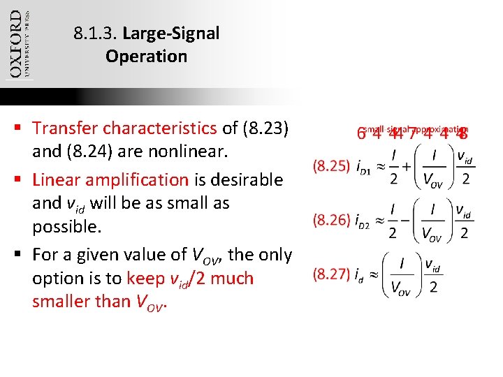 8. 1. 3. Large-Signal Operation § Transfer characteristics of (8. 23) and (8. 24)