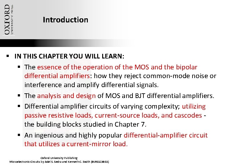 Introduction § IN THIS CHAPTER YOU WILL LEARN: § The essence of the operation