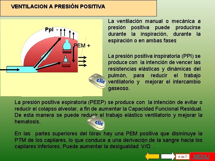 VENTILACION A PRESIÓN POSITIVA Ppl PEM + La ventilación manual o mecánica a presión