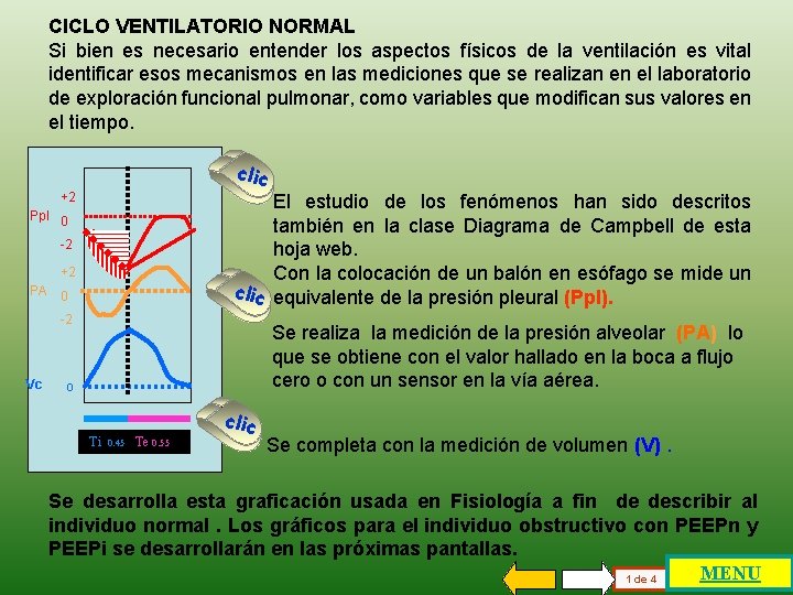 CICLO VENTILATORIO NORMAL Si bien es necesario entender los aspectos físicos de la ventilación