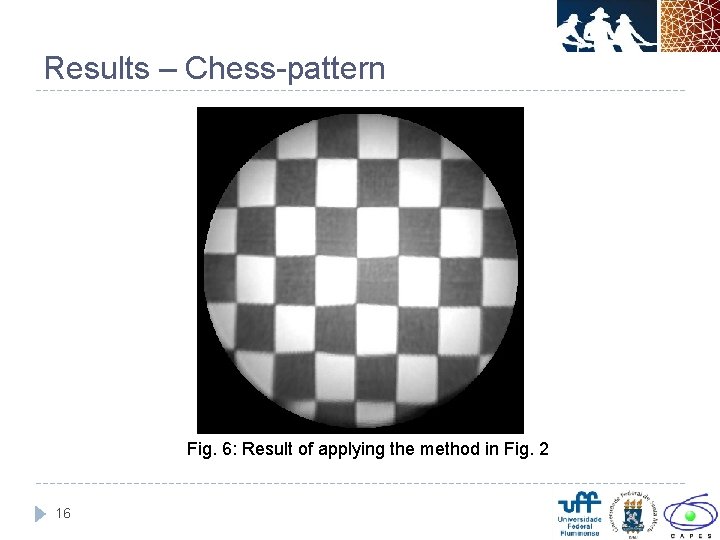 Results – Chess-pattern Fig. 6: Result of applying the method in Fig. 2 16