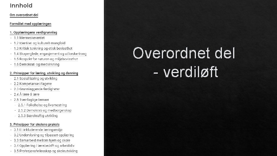 Overordnet del - verdiløft 