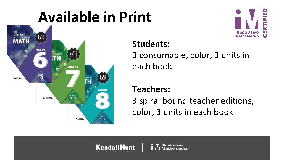 Available in Print Students: 3 consumable, color, 3 units in each book Teachers: 3