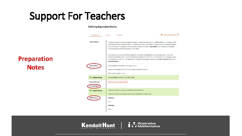 Support For Teachers Preparation Notes 