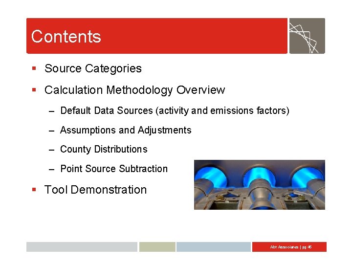 Contents § Source Categories § Calculation Methodology Overview – Default Data Sources (activity and