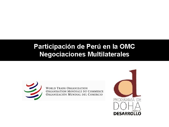 Participación de Perú en la OMC Negociaciones Multilaterales 