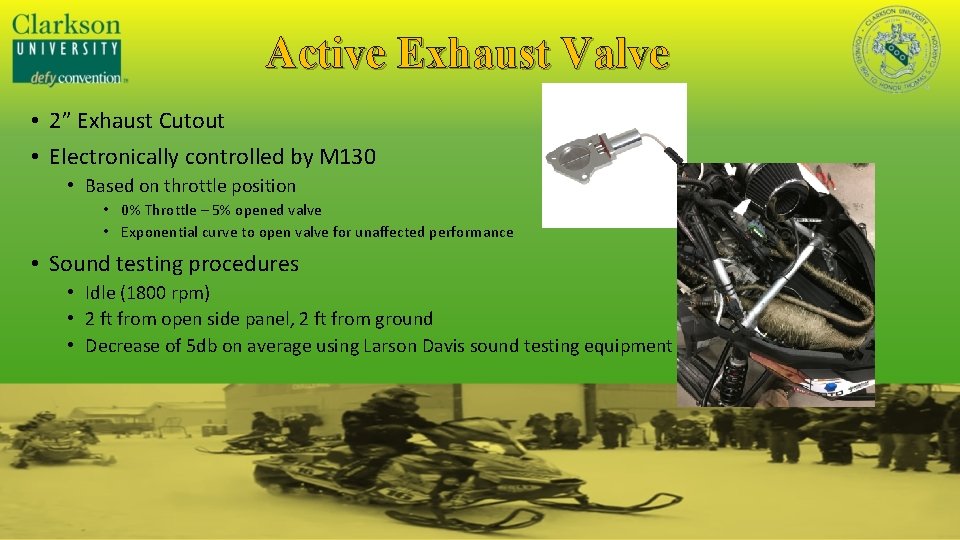 Active Exhaust Valve • 2” Exhaust Cutout • Electronically controlled by M 130 •