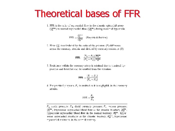 Theoretical bases of FFR 