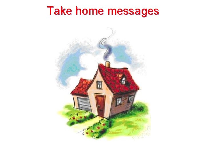 Take home messages 