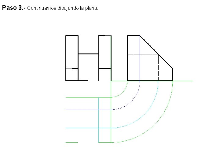 Paso 3. - Continuamos dibujando la planta 