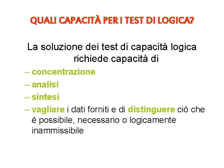 QUALI CAPACITÀ PER I TEST DI LOGICA? La soluzione dei test di capacità logica