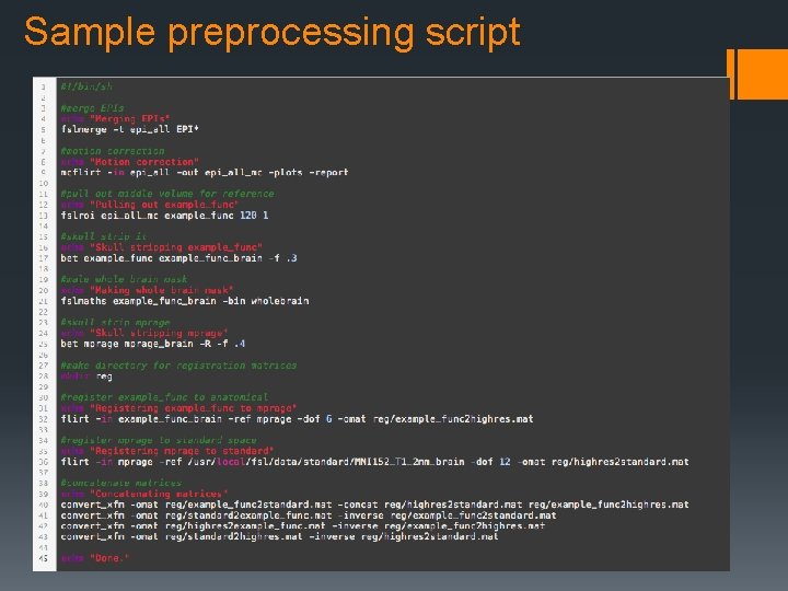 Sample preprocessing script 