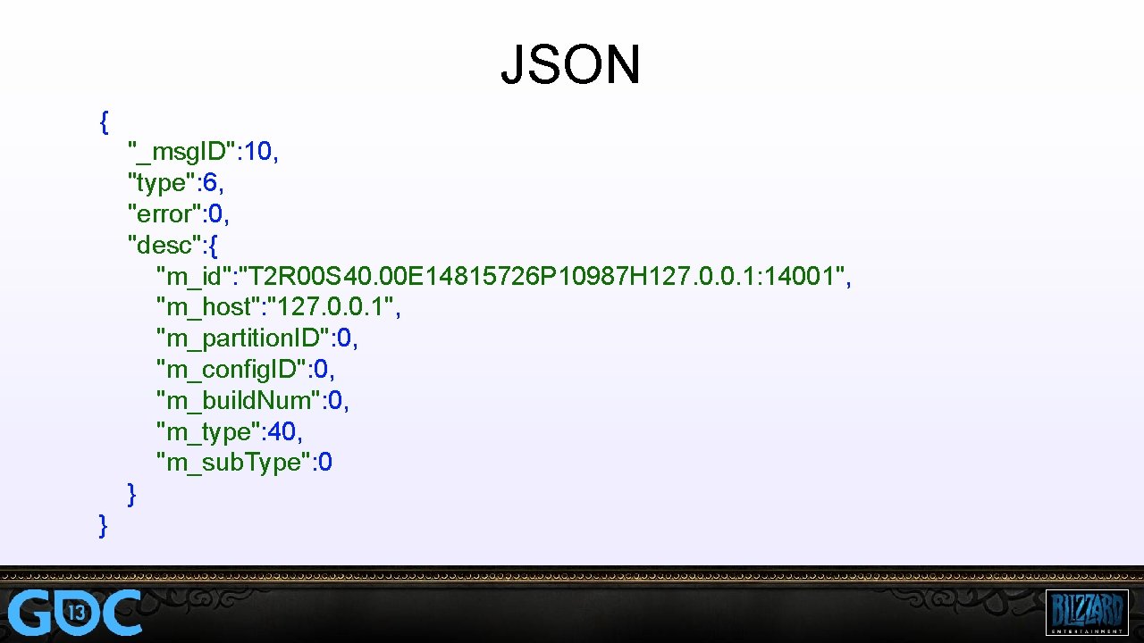 JSON { "_msg. ID": 10, "type": 6, "error": 0, "desc": { "m_id": "T 2