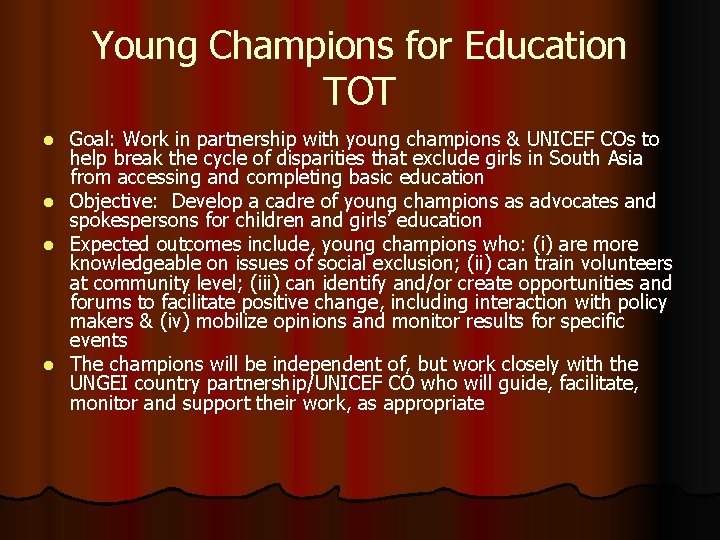 Young Champions For Education Young People As Advocates