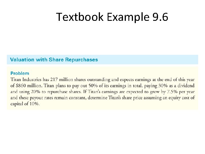 Textbook Example 9. 6 